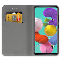 Кожен калъф тефтер и стойка Magnetic FLEXI Book Style за Samsung Galaxy A51 A515F черен